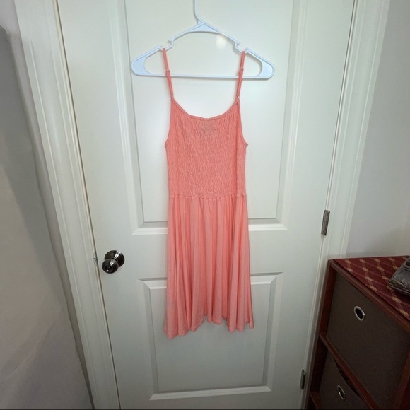 Angie Smocked Knit Swim Cover Up Mini Dress S - Picture 10 of 12